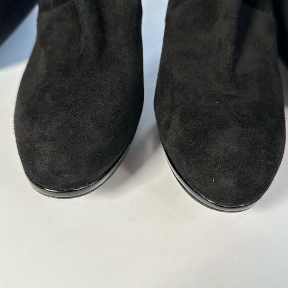 STUART WEITZMAN Black Stiletto Heel, Suede, Knee High Boots - Picture 6 of 13